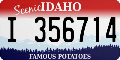 ID license plate I356714