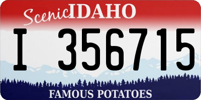 ID license plate I356715