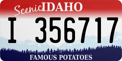ID license plate I356717