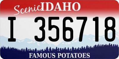 ID license plate I356718