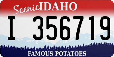 ID license plate I356719
