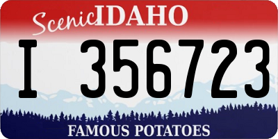 ID license plate I356723