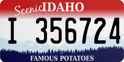 ID license plate I356724