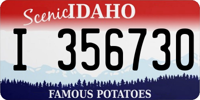 ID license plate I356730