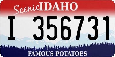 ID license plate I356731