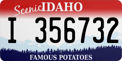 ID license plate I356732