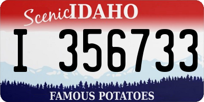 ID license plate I356733