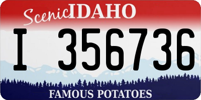 ID license plate I356736