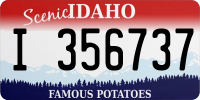 ID license plate I356737