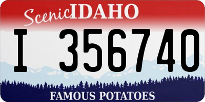 ID license plate I356740