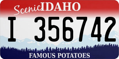 ID license plate I356742