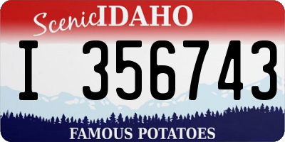 ID license plate I356743