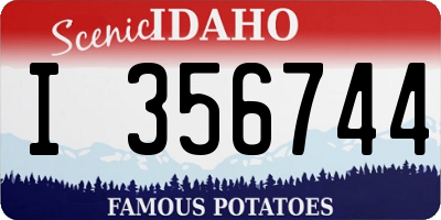 ID license plate I356744