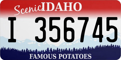 ID license plate I356745