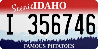 ID license plate I356746