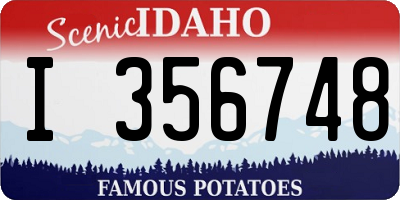 ID license plate I356748