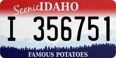 ID license plate I356751