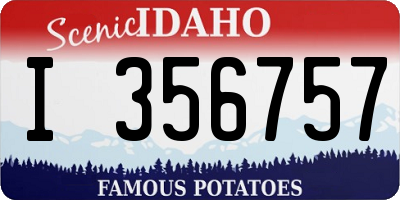 ID license plate I356757
