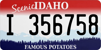 ID license plate I356758