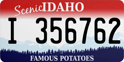 ID license plate I356762