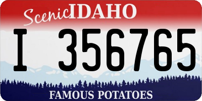 ID license plate I356765