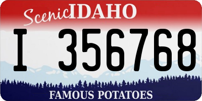 ID license plate I356768