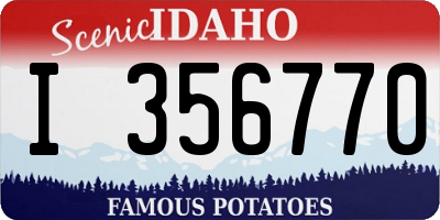 ID license plate I356770