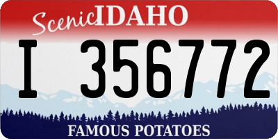 ID license plate I356772