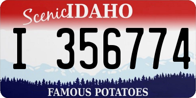 ID license plate I356774