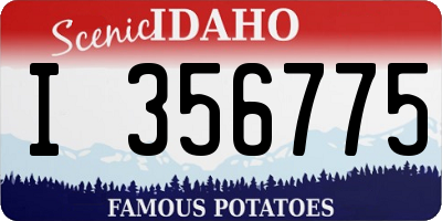 ID license plate I356775