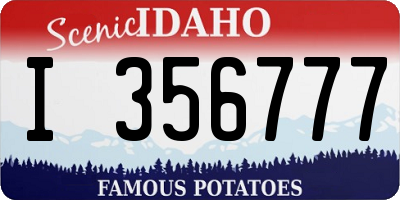 ID license plate I356777