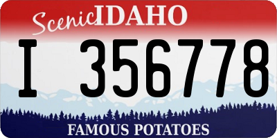 ID license plate I356778