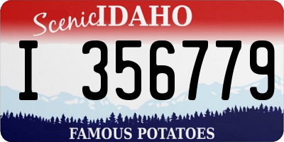 ID license plate I356779