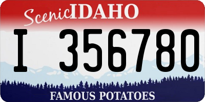 ID license plate I356780