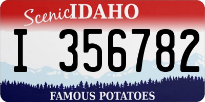 ID license plate I356782