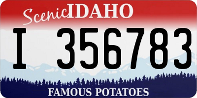 ID license plate I356783