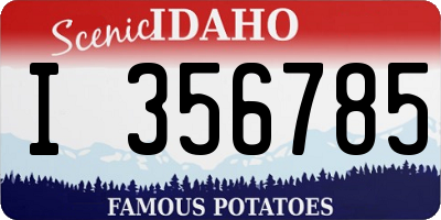 ID license plate I356785