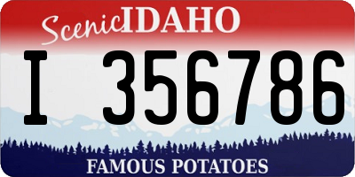 ID license plate I356786