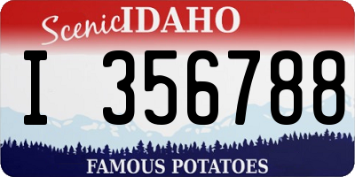 ID license plate I356788