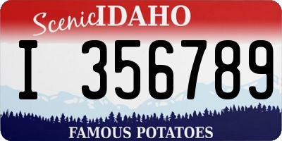 ID license plate I356789