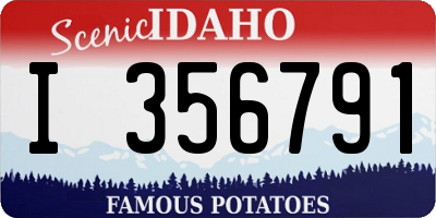 ID license plate I356791
