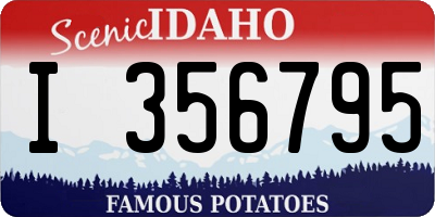 ID license plate I356795