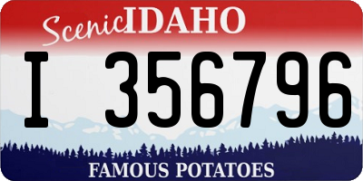 ID license plate I356796