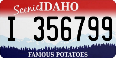 ID license plate I356799