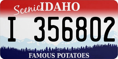 ID license plate I356802