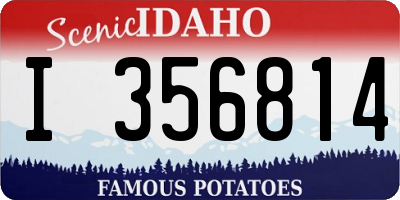 ID license plate I356814