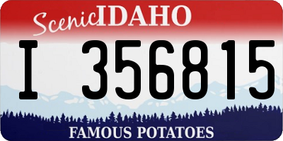 ID license plate I356815