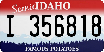 ID license plate I356818