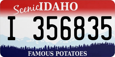 ID license plate I356835