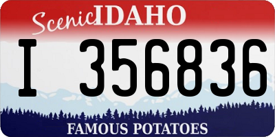 ID license plate I356836